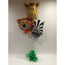 Giraffe, Tiger and Zebra